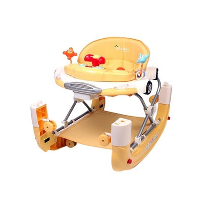 Infantes 2-In-1 Baby Walker Rocker - White/Yellow