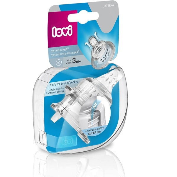 Lovi Dynamic Feeding Teat Slow 2 pcs 3m+