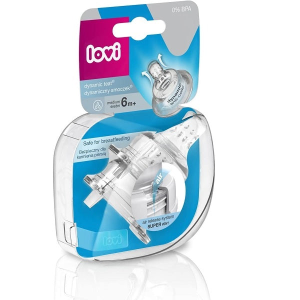 Lovi Dynamic Feeding Teat Medium 2 pcs 6m+