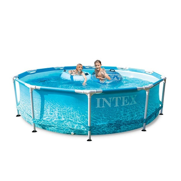 INTEX Beachside Metal Frame Round Above Ground Pool