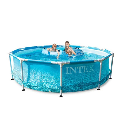 INTEX Beachside Metal Frame Round Above Ground Pool