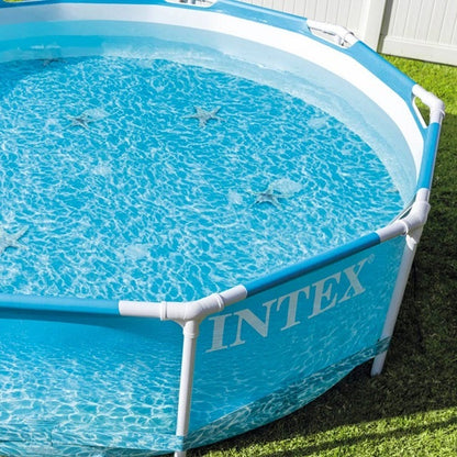 INTEX Beachside Metal Frame Round Above Ground Pool