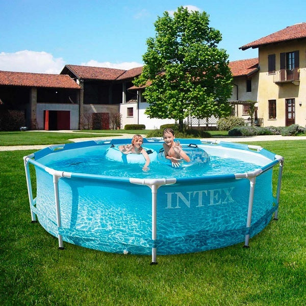 INTEX Beachside Metal Frame Round Above Ground Pool