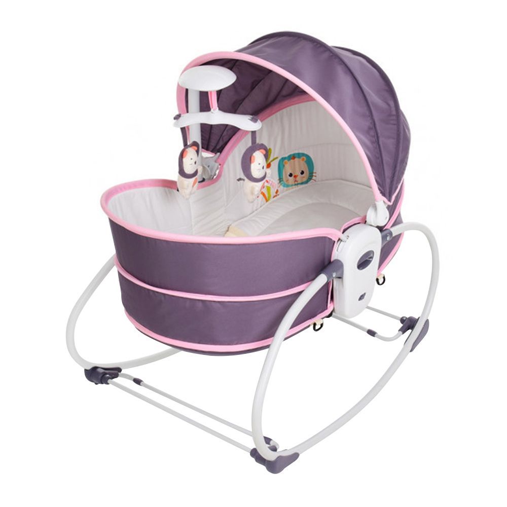 Mastela 5 in 1 Rocker Bassinet Grey & Pink