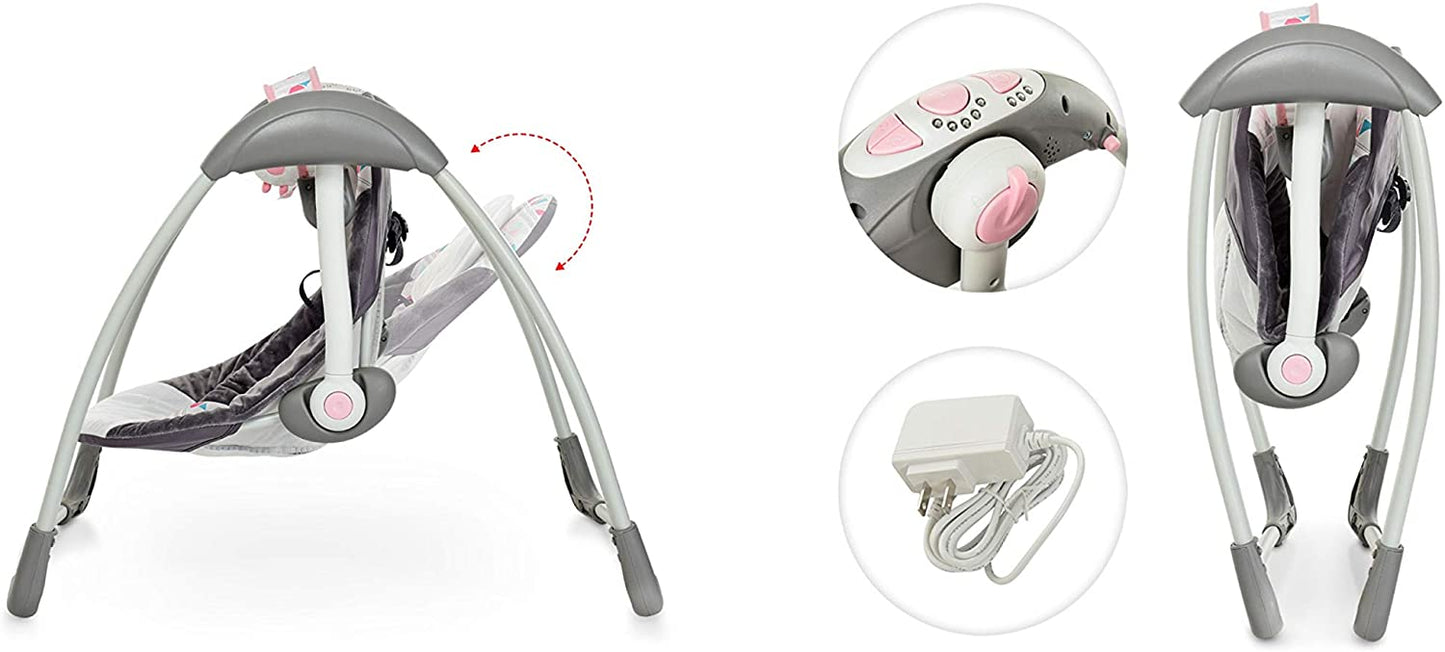 Mastela Deluxe Portable Baby Swing Toddler Pink