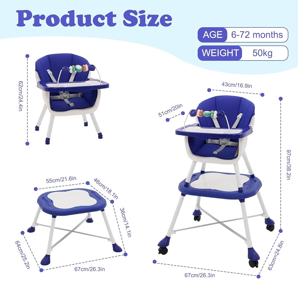 Baby 3 in 1 High Chair & Activity Table CY-8
