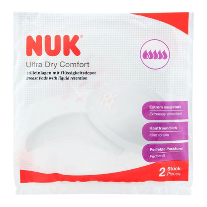 Nuk Ultra Dry Comfort Breast Pads, With Liquid Retention 2 pcs