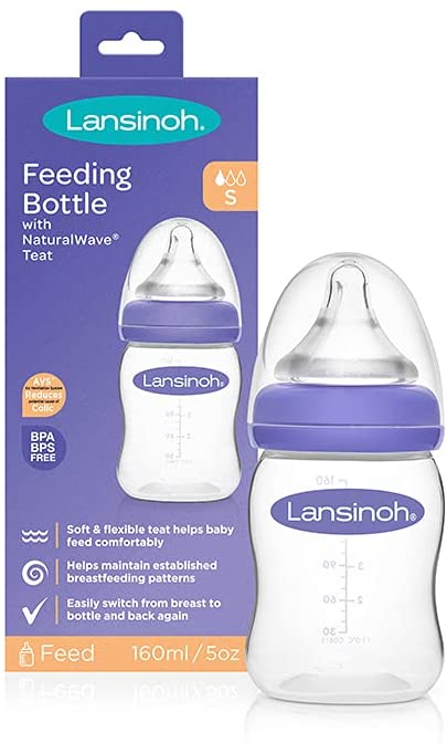 Lansinoh Feeding Bottle 160ml with NaturalWave Teat