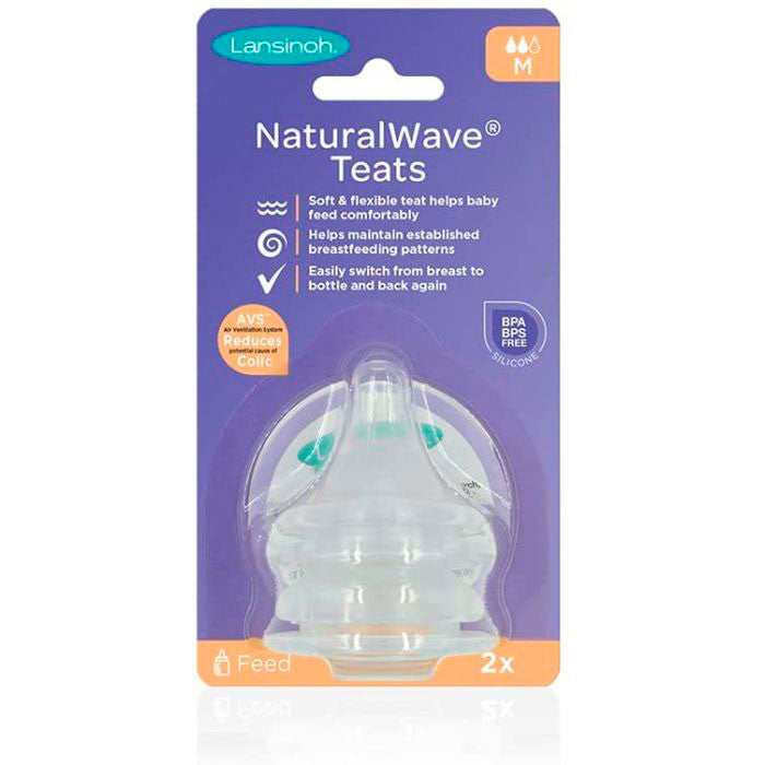 Lansinoh NaturalWave Medium Flow Teats Pk 2