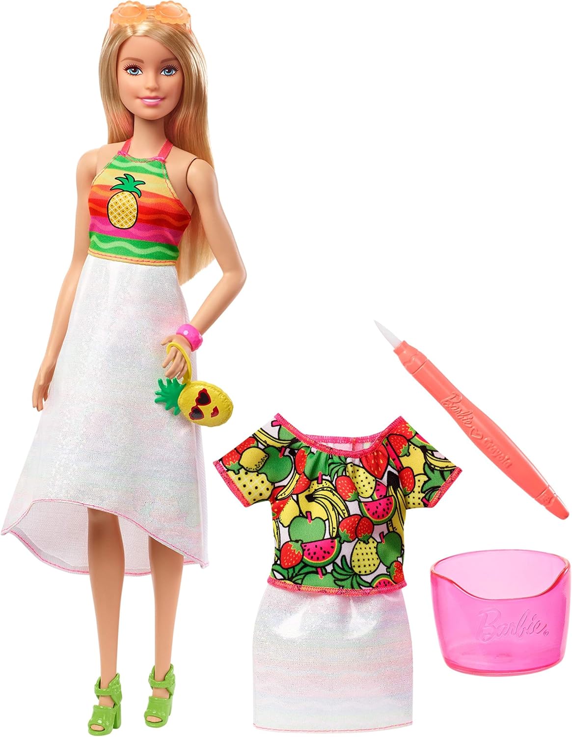 Barbie Crayola Rainbow Fruit Surprise Doll & Fashions