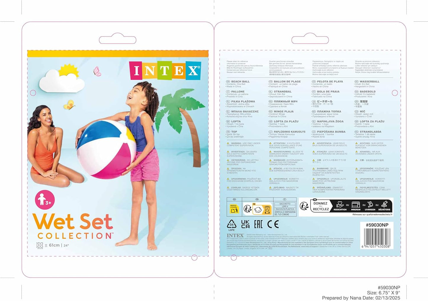 Intex 59030 Beach Ball 24"