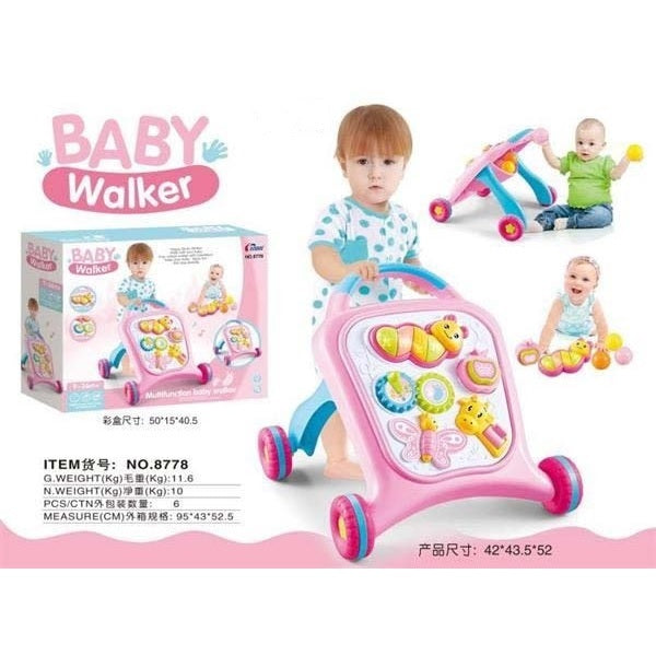 Baby Learning And Activity Walker Pink