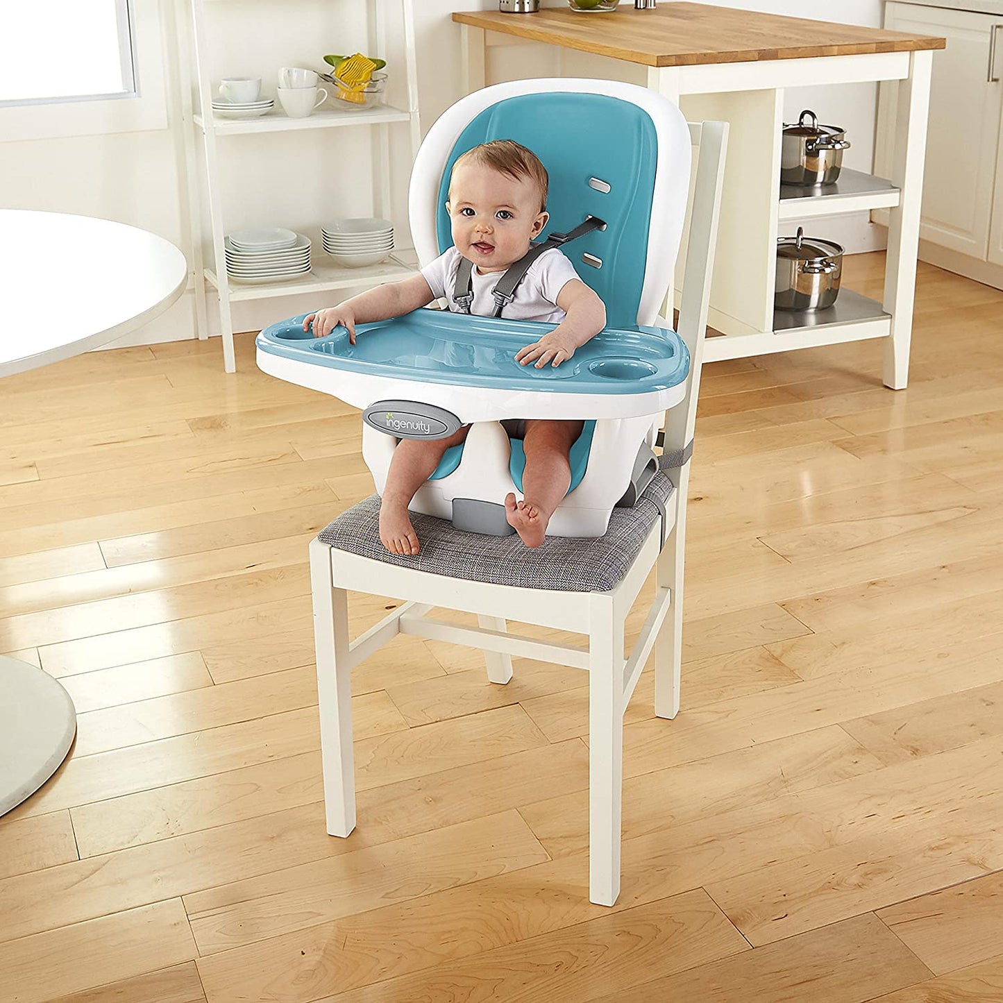 Ingenuity SmartClean Trio Elite 3-in-1 High Chair - Peacock Blue