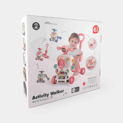 Joyous 6 in 1 Multifunctional Activity Walker Grey