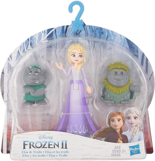 Disney Frozen Elsa Small Doll with Troll Figures