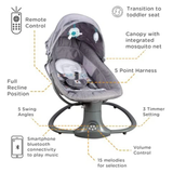 Mastela 3 In 1 Deluxe Multi-Functional Bassinet - Grey