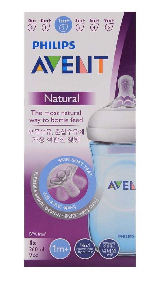 Philips Avent Natural II Feeding Blue Bottles 260Ml