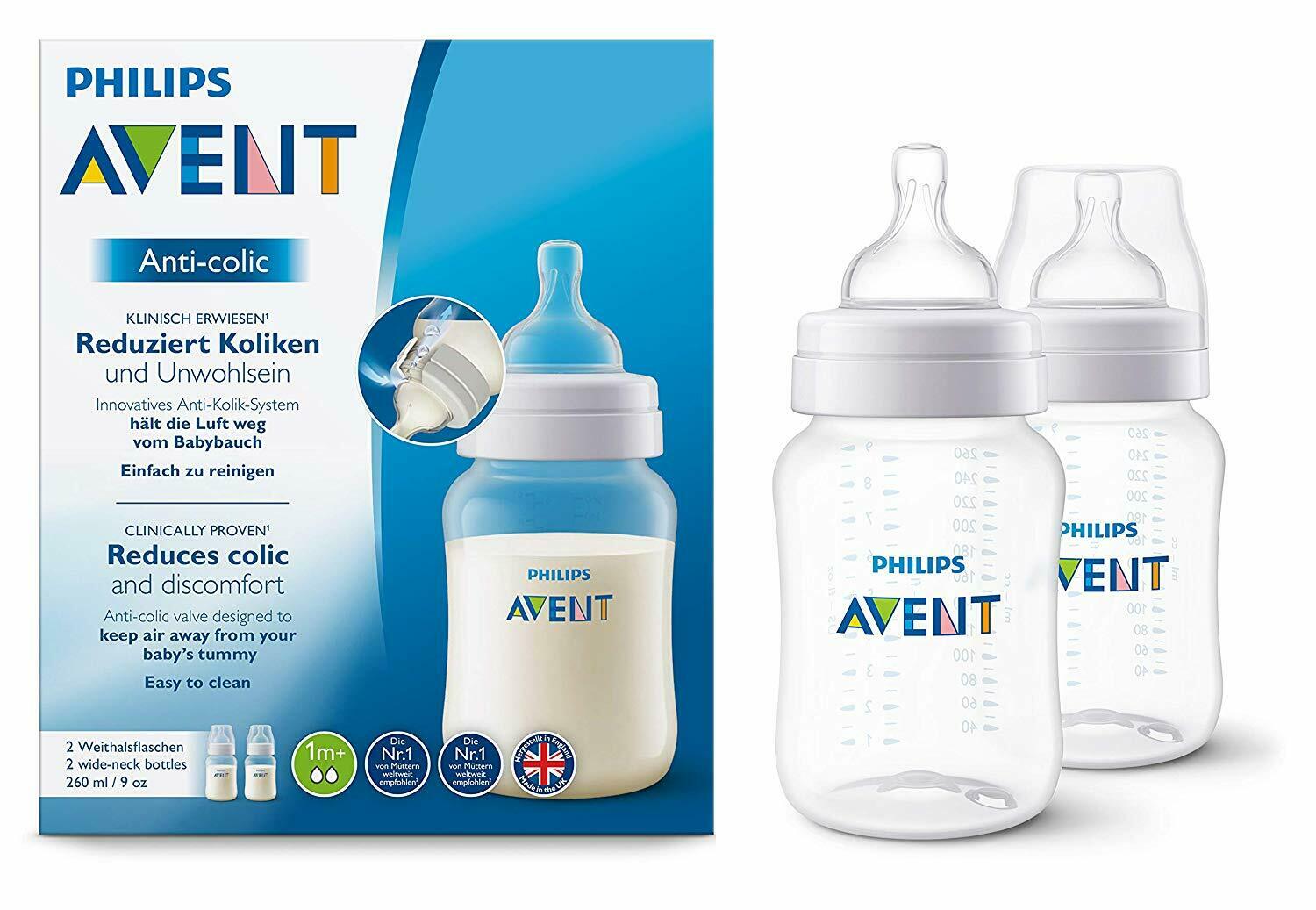 Philips Avent Anti Colic 2 Feeding Bottle 260Ml (Kepler)