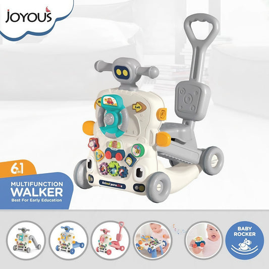 Joyous 6 in 1 Multifunctional Activity Walker Grey