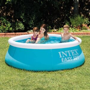 Intex 72 x 20in Easy Set Inflatable Aqua Blue Swimming Pool
