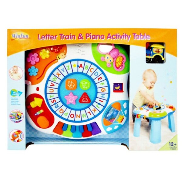 winfun letter train & piano activity table