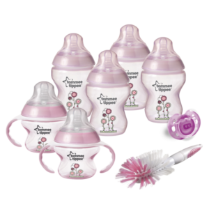 Decorated Bottle Newborn Tommee Tippee Starter Kit Set Pink-2