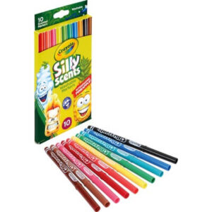 Crayola Silly Scents Slim Fine Line Washable Markers-10 - 1