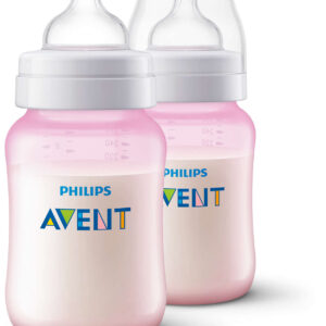 Philips Avent Pink Classic+ 2 Feeding Bottles 260Ml