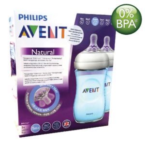 Philips Avent Natural II Feeding 2 Blue Bottles 260Ml