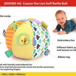 Winfun Ceaser The Lion Soft Rattle Ball - 1