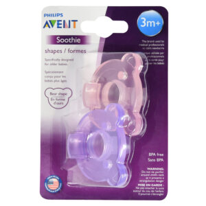 Philips Avent 2 Orthodontic Shapes Soothers 0-3M - Color May Vary