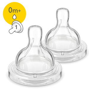 Philips Avent Pack of 2 Silicone Teats 0m+