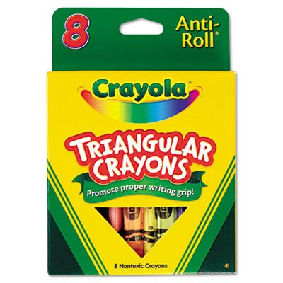 Crayola Anti-Roll Triangular Crayons 8 Count