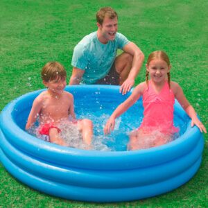 "• Brand: Intex • Material: Vinyl Fabric • Age: 3+ year • Size: 58 x 13 inch • Water capacity 335 L • Rings are 8 gauge "