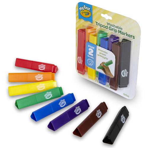 Crayola My First Tripod Washable 8 Markers for Toddlers