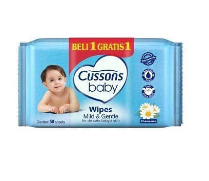 Cussons Baby Wipes Mild Gentle 50 Sheets