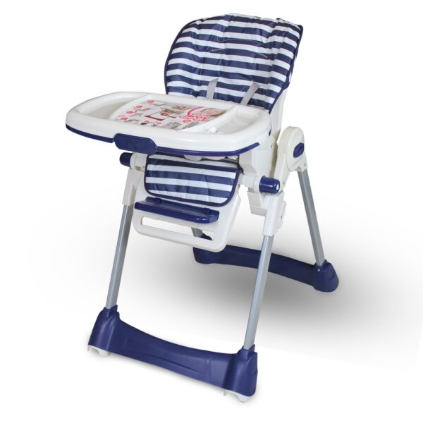Tinnies Baby Adjustable High Chair Blue Stripes
