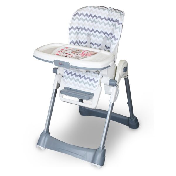 Tinnies Baby Adjustable High Chair Grey Stripes
