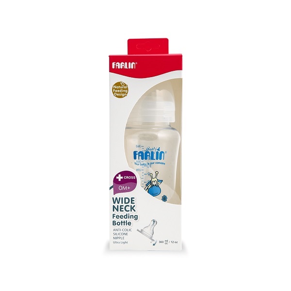 Farlin Wide Neck Feeding Bottle 360ml – Color May Vary
