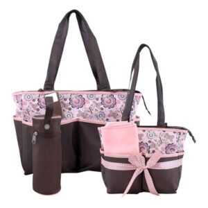Colorland Mother Bag Set Black with Pink Design