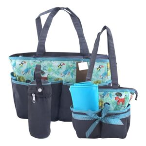 Colorland Mother Bag Set Black & Blue Color With Design