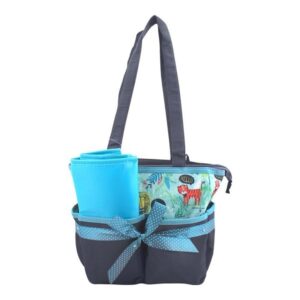 Colorland Mother Bag Set Black & Blue Color With Design