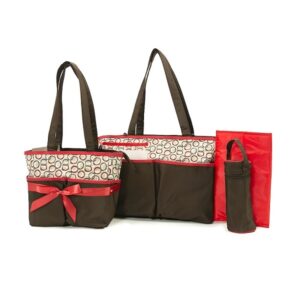 Colorland Mother Bag Set Black & Red Color With Desing