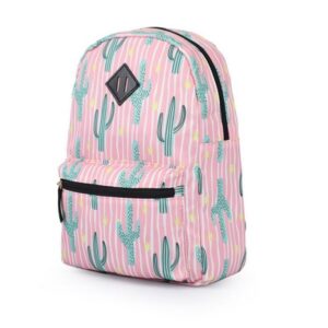 Colorland Mother Backpack Set Pink Color With Cactus Design