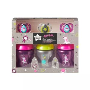 Tommee Tippee Boldly Go Baby Bottle and Pacifier Gift Set Pink
