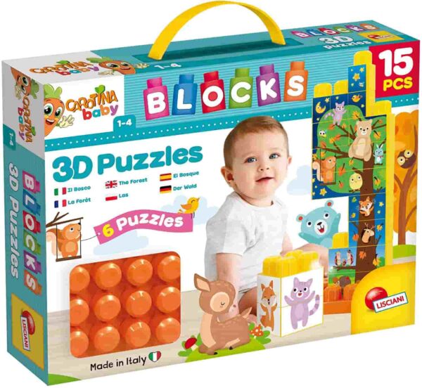 Lisciani Carotina Baby Blocks Puzzle 3d The Farm