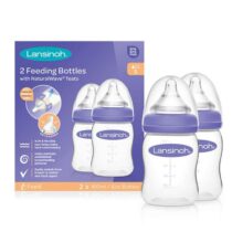 Lansinoh Feeding Bottle 160ml with Natural Wave Teat (Pack of 2)