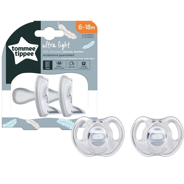 Tommee Tippee Ultra Light Silicone Soother 6-18M