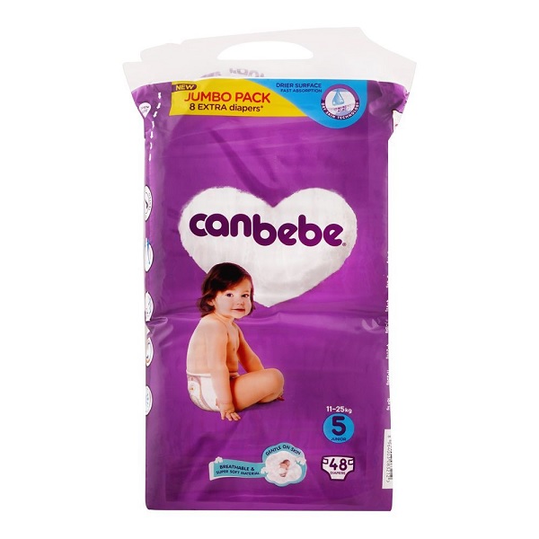 Canbebe Comfort Dry No. 5 Junior, Jumbo, 11-25 KG, 48-Pack