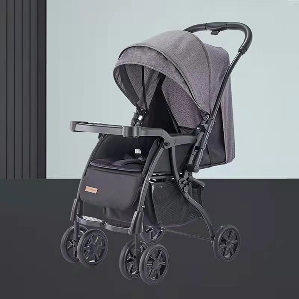 Baby Stroller V7 Grey And Black